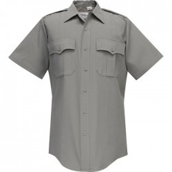 MEN'S COMMAND 100% POLYESTER SHORT SLEEVE SHIRT W/ZIPPER